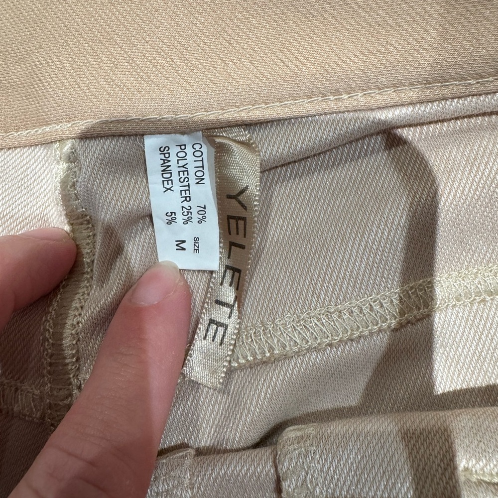 Tan Straight-Leg Stretchy Pants - Picture 3 of 3